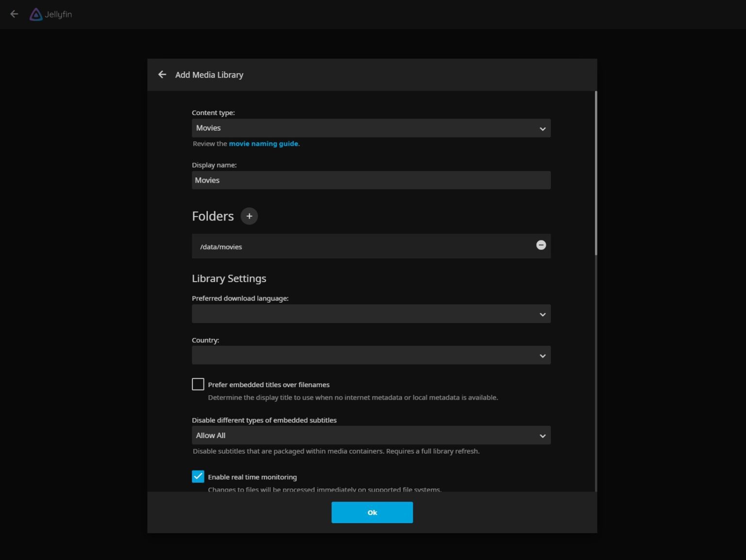 jellyfin default user docker